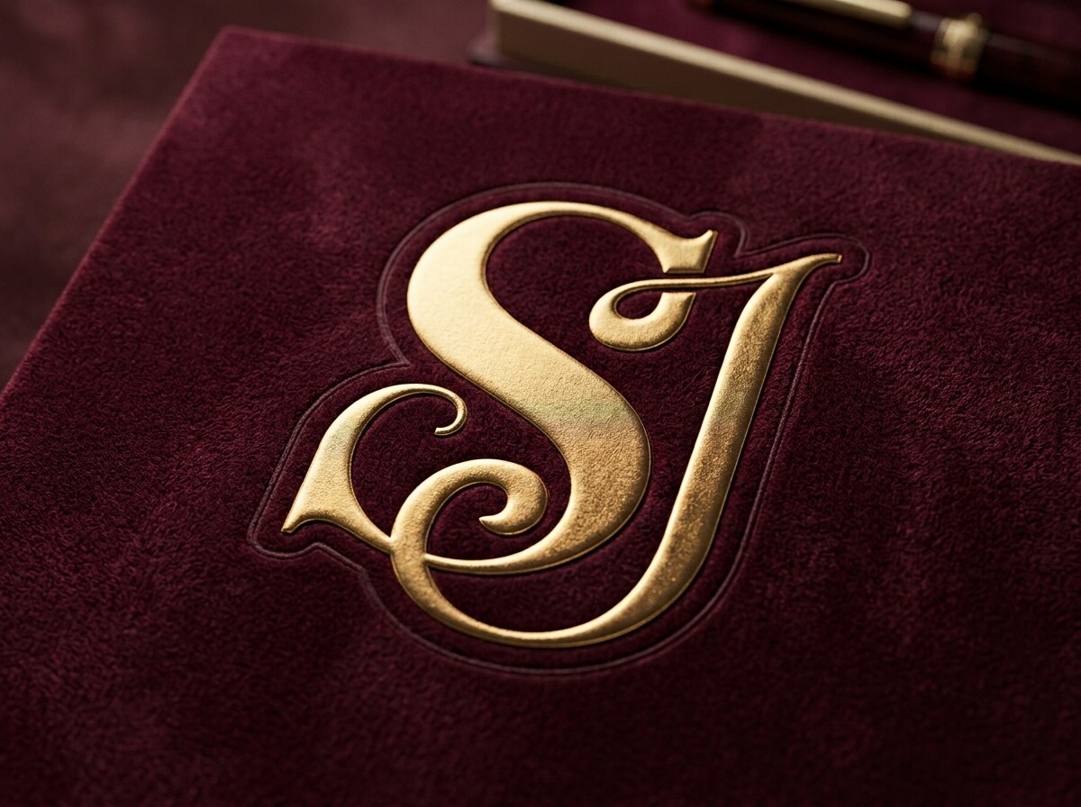 Elegant SJ Initial Monogram