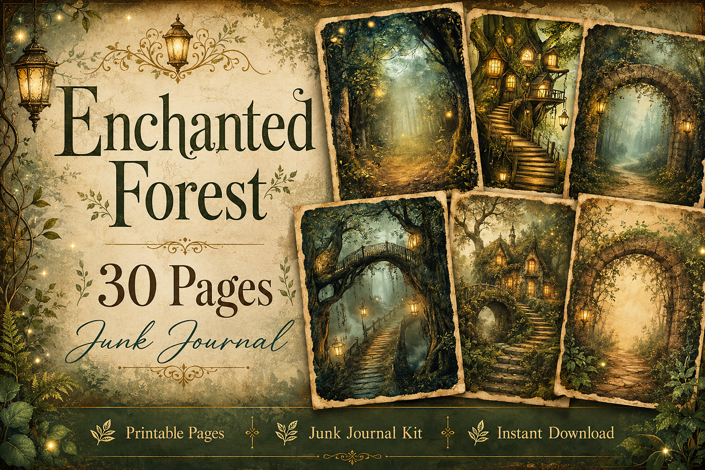 Enchanted Forest Lantern Junk Journal