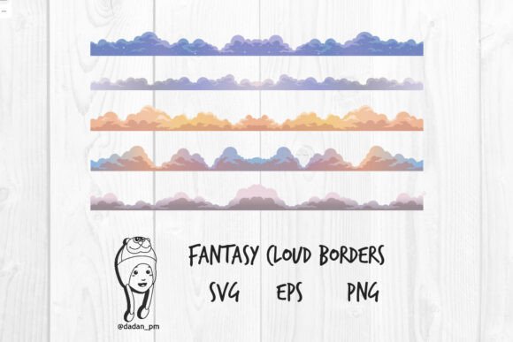 Fantasy Cloud Borders Cute Pastel Sky