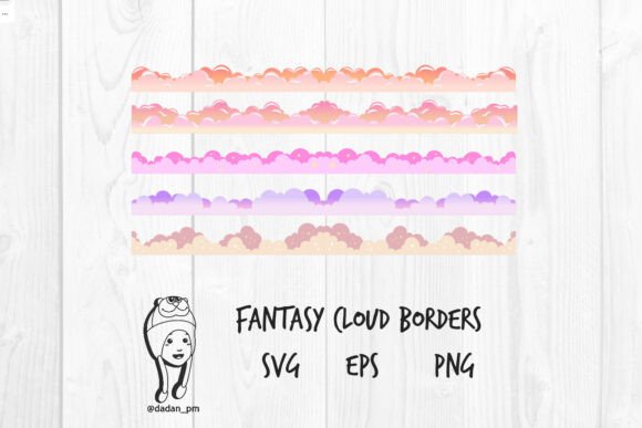 Fantasy Cloud Borders Cute Pastel Sky