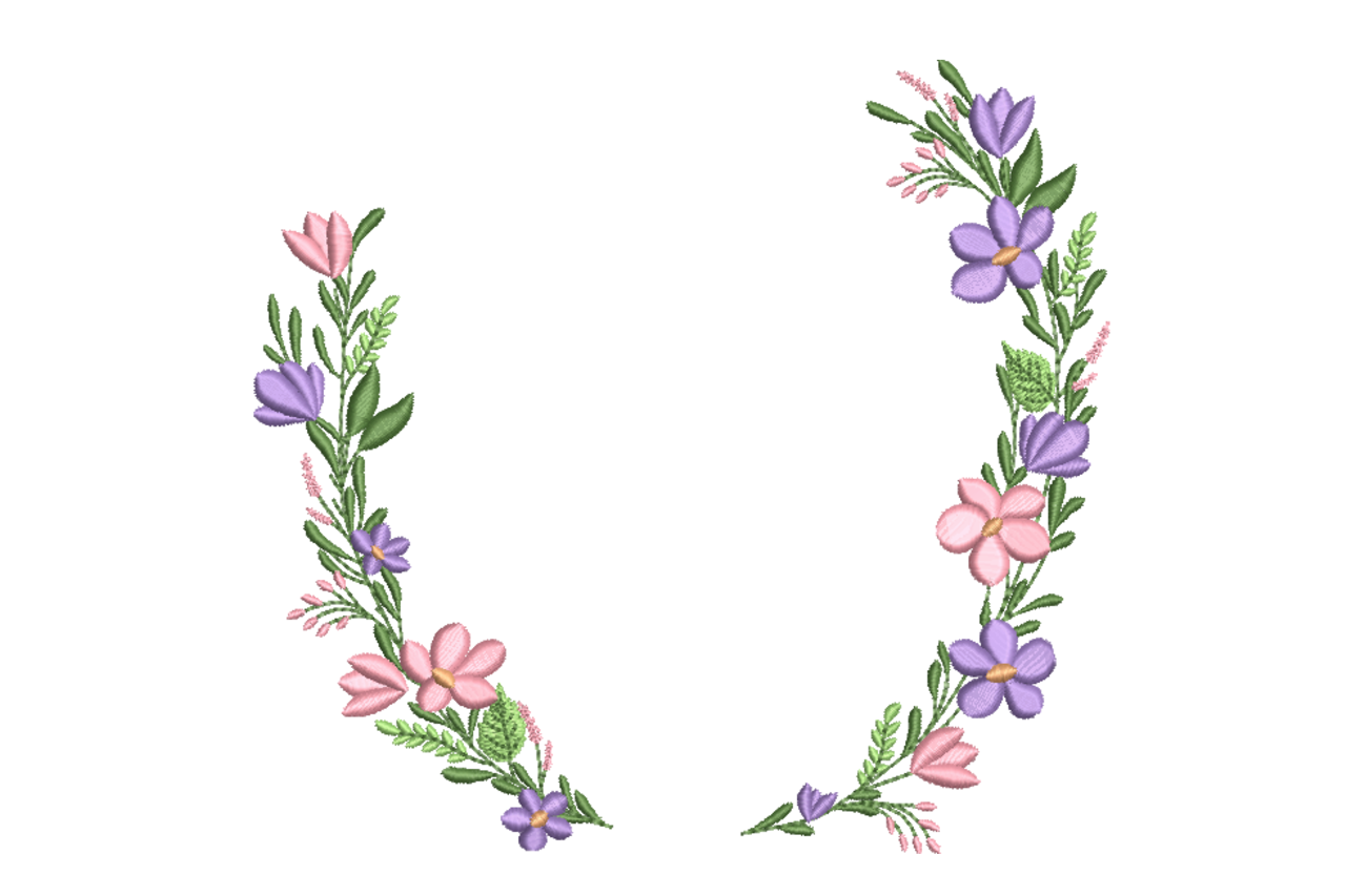 Floral Half Wreath