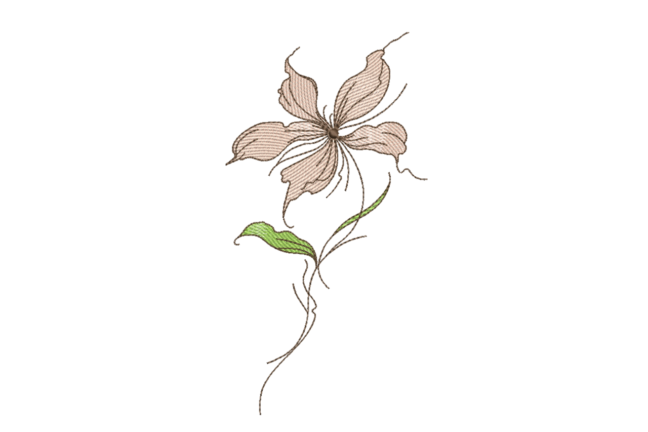 Floral Sketch Line Art