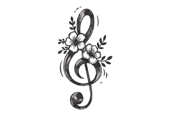 Floral Treble Clef