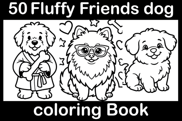 Fluffy Friends Dog Coloring Book