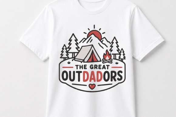 Great Outdoors Dad Embroidery Design