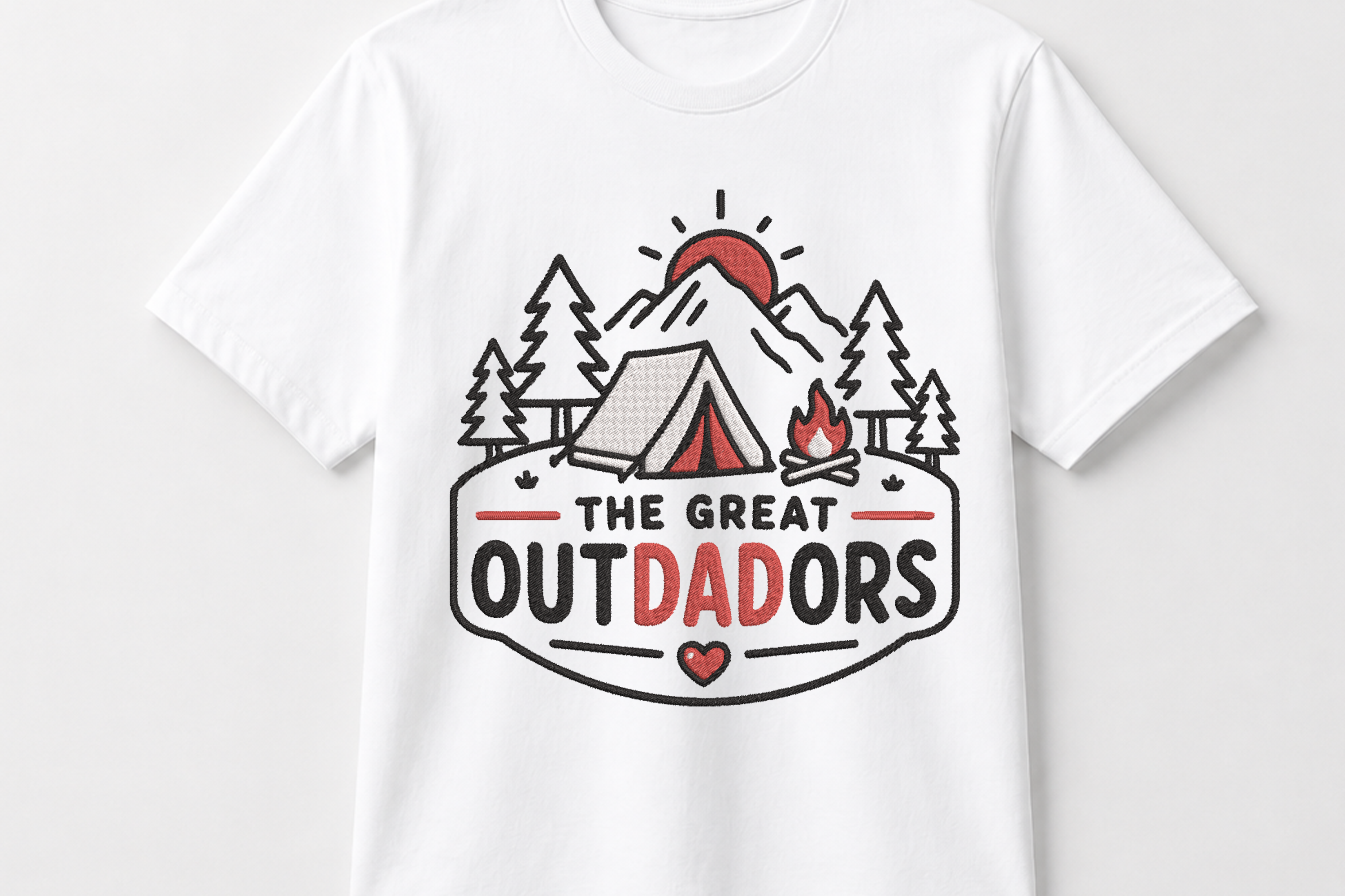 Great Outdoors Dad Embroidery Design