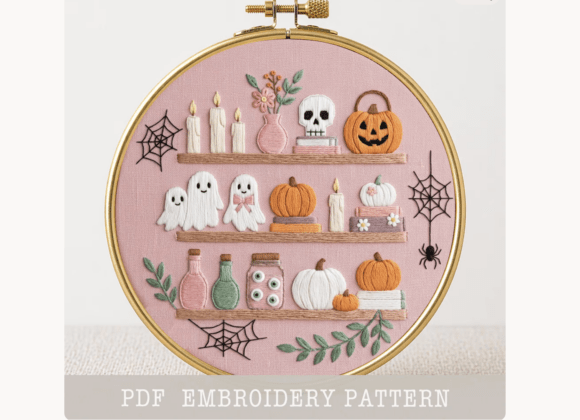 Halloween Embroidery Pattern