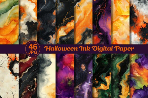 Halloween Ink Digital Paper