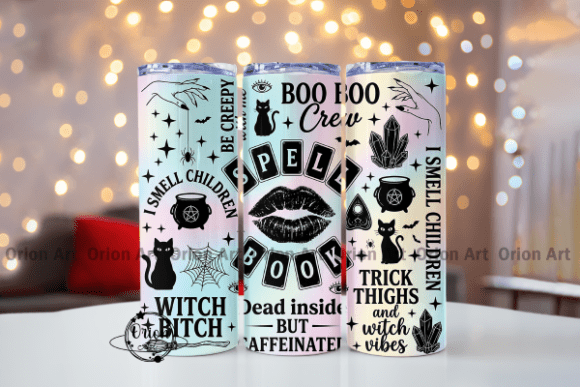 Halloween Tumbler Wrap PNG