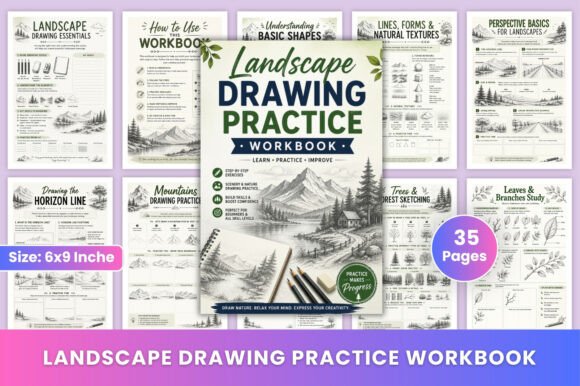 Landscape Drawing Practice Workbook