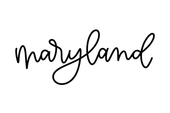 Maryland State Name Svg Graphics