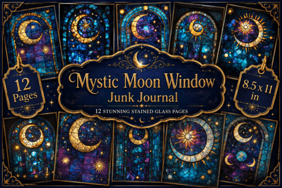 Mystic Moon Window Vivid Stained Glass