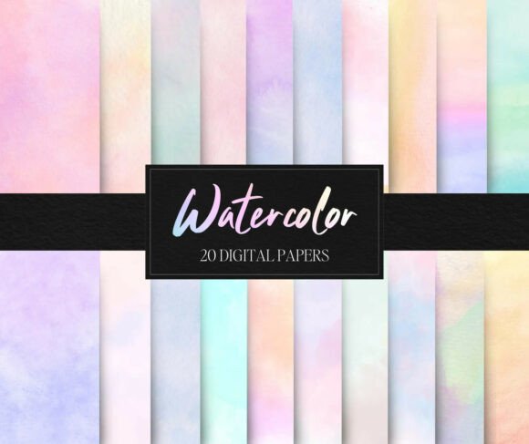 Pastel Watercolor Digital Paper