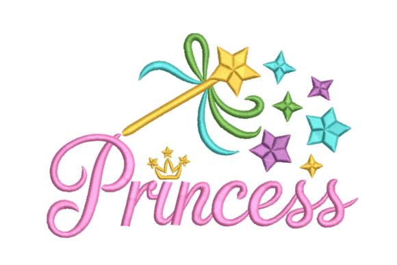 Princess Magic Wand Stars Typography