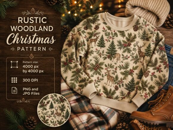 Rustic Woodland Christmas Pattern