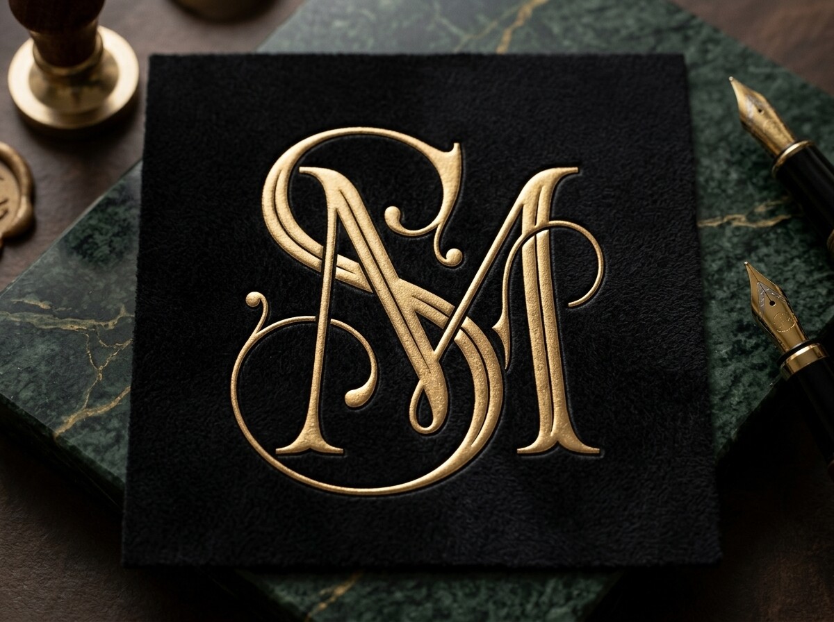 SM Elegant Initial Logo