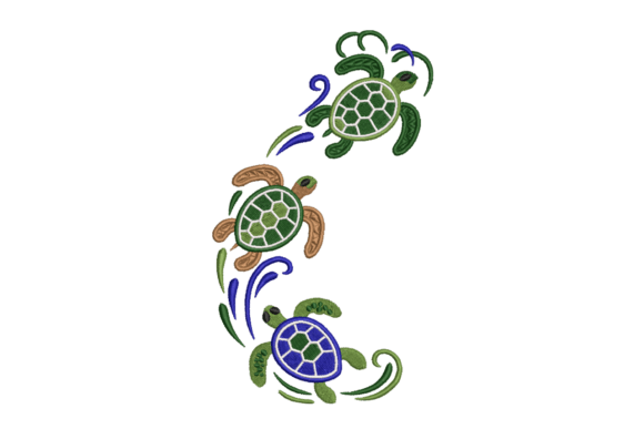 Sea Turtle Trio Swirl