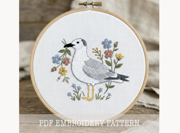 Seagull Embroidery Pattern