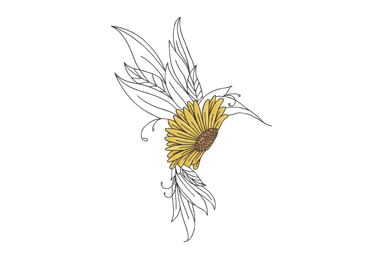 Sunflower Sketch Style