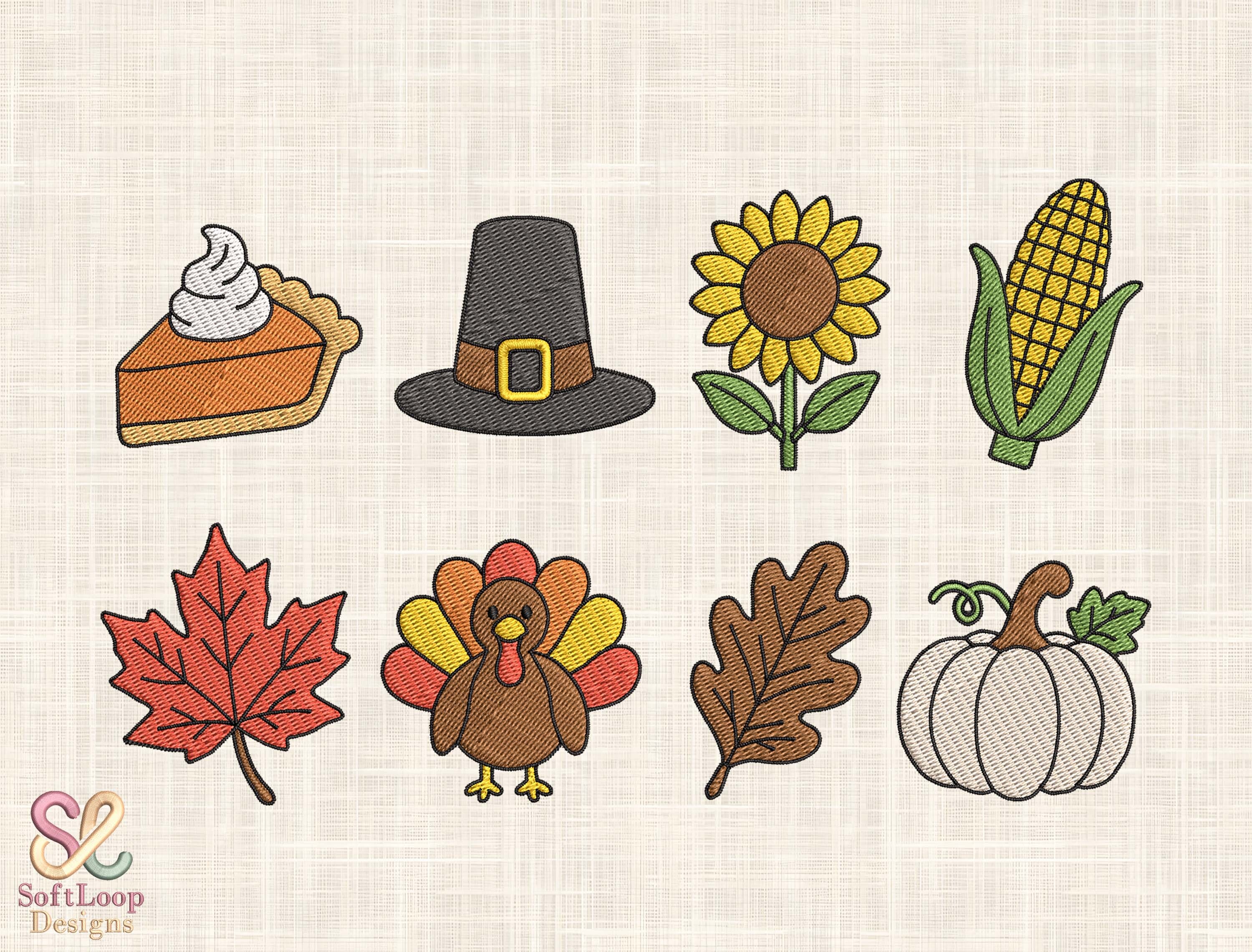 Thanksgiving Mini Embroidery Bundle