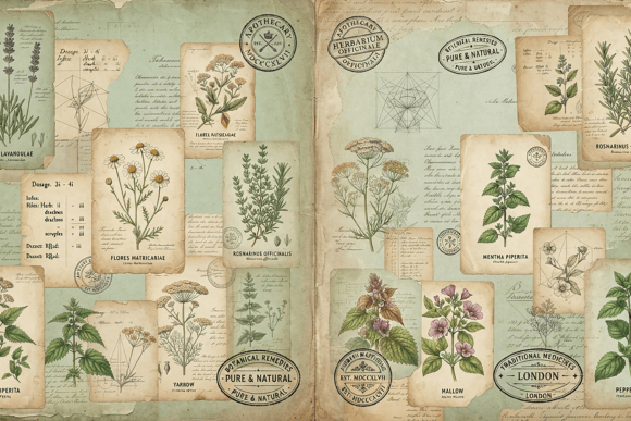 Vintage Apothecary Herbal Remedies
