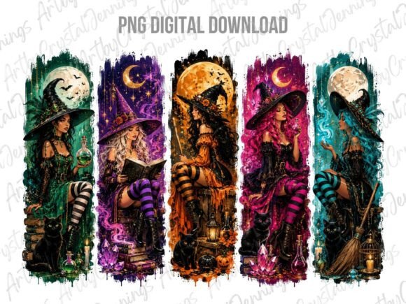 Watercolor Witch Brushstroke PNG