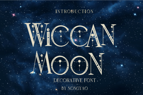Wiccan Moon Decorative Font By Nongyao