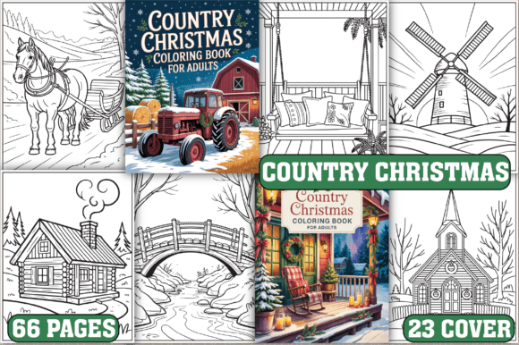 66 Country Christmas Coloring Pages