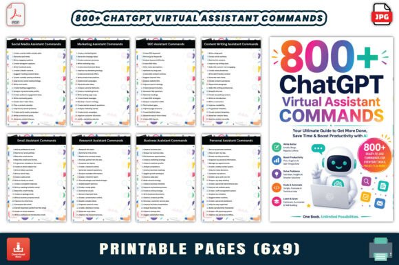 800+ ChatGPT Virtual Assistant Commands