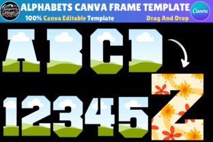 Alphabets Canva Frame Template Graphic by Tempvora Magic · Creative Fabrica