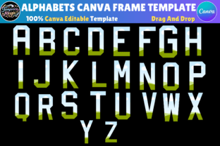 Alphabets Canva Frame Template Graphic by Tempvora Magic · Creative Fabrica