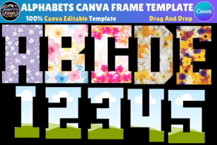 Alphabets Canva Frame Template Graphic by Tempvora Magic · Creative Fabrica
