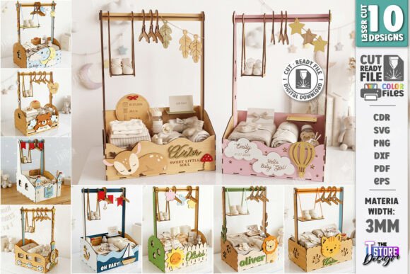 Baby Shower Closet Crate Laser Bundle