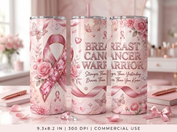 Breast Cancer Warriorl Tumbler Wrap