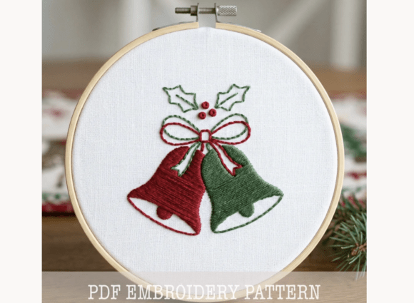 Christmas Bells Embroidery Pattern