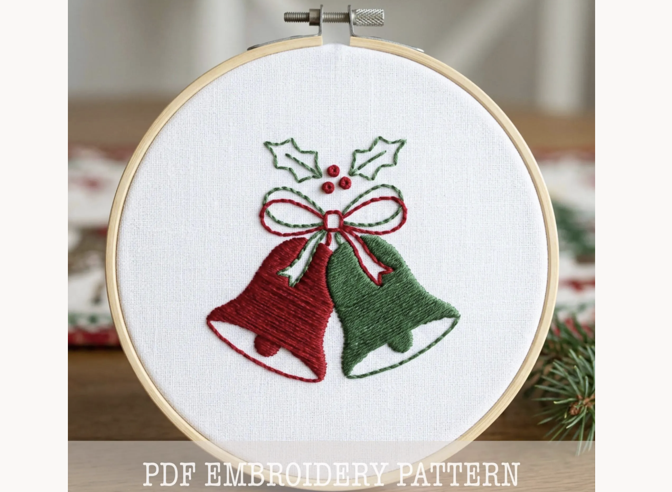 Christmas Bells Embroidery Pattern