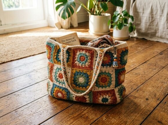 Color Meadow Crochet Bag Pattern - free crochet bag pattern