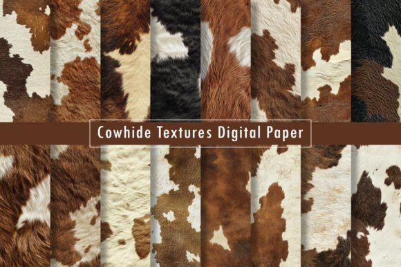 Cowhide Textures Digital Paper