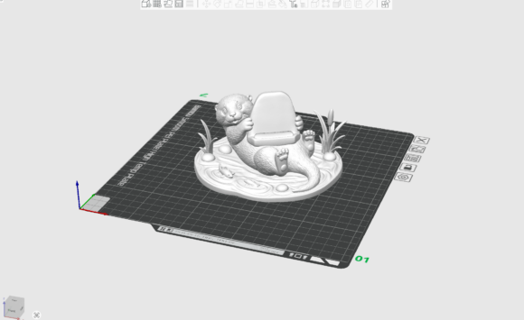 Cute Otter Phone Stand STL | 3D Printable Desk Accessory - Image 3
