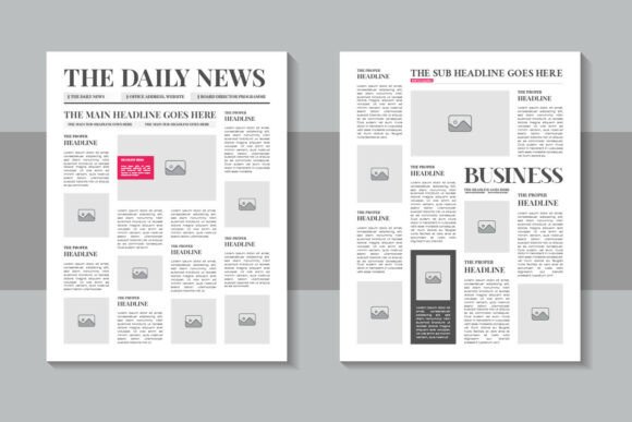 Daily Newspaper Template for Print - Printable
