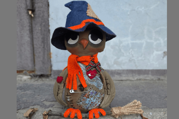 DIY witch owl Halloween sewing project