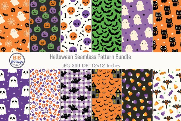 Halloween Seamless Pattern Digital Paper