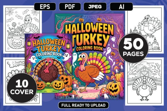 Halloween Turkey Coloring Book Bundle