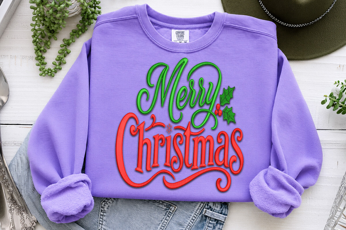 Merry Christmas Embroidery Design - photo 3