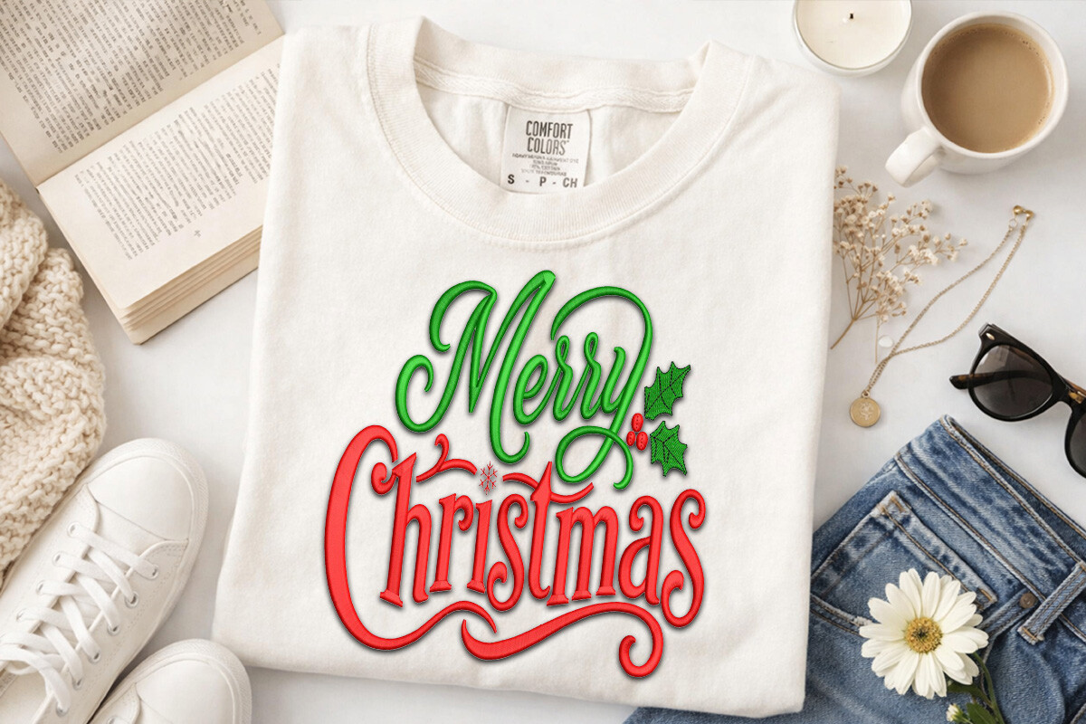 Merry Christmas Embroidery Design - photo 4
