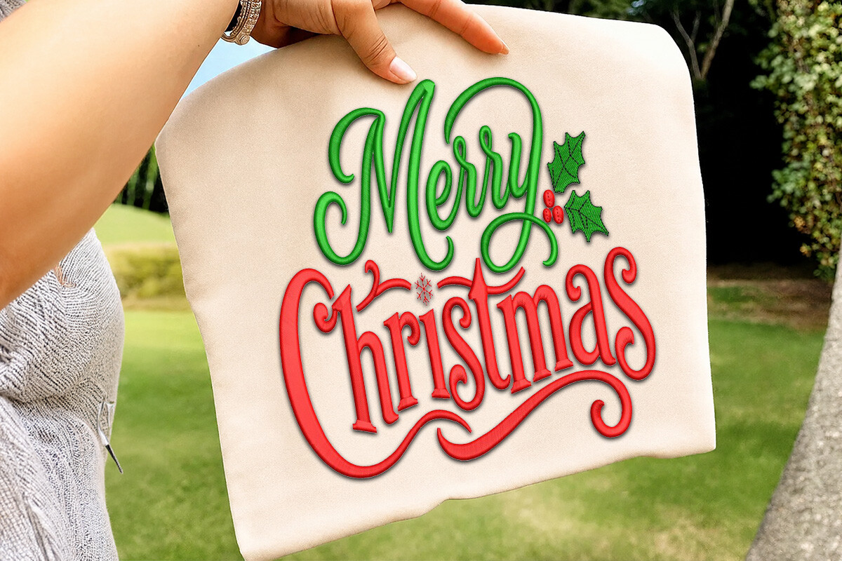 Merry Christmas Embroidery Design - photo 5