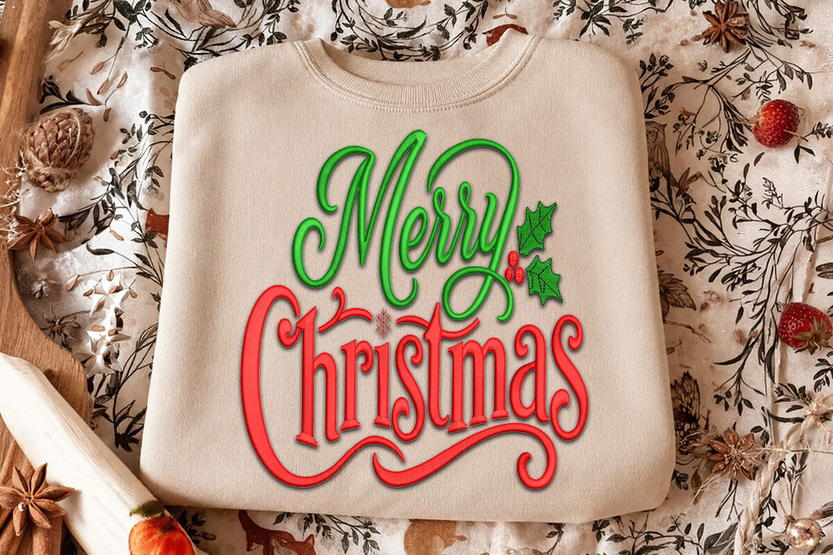 Merry Christmas Embroidery Design - photo 6