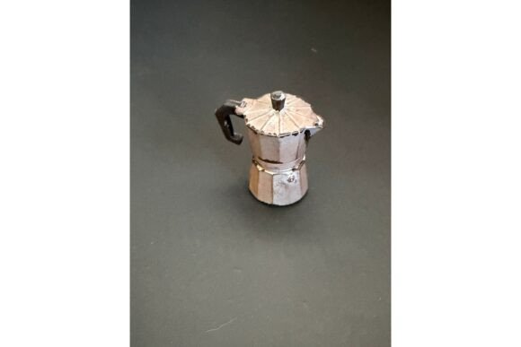 3D Print Dollhouse Moka Pot Coffee Maker STL | Miniature Kitchen Accessory - Image 1