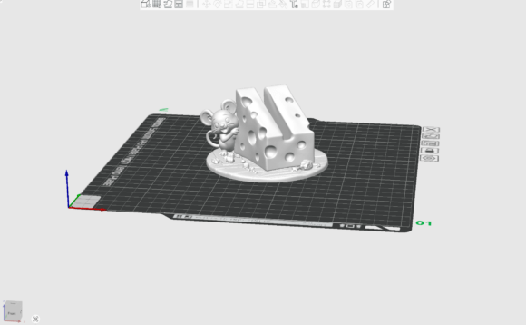 Mouse & Cheese Sticky Notes Holder STL - 3D Printable Desk Organizer - Image 2