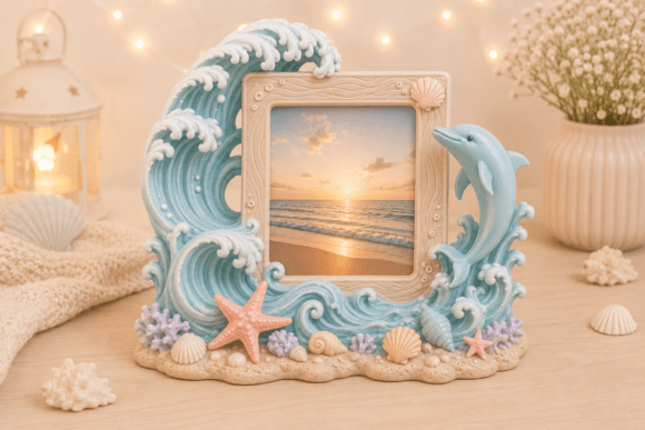 Ocean Dream Picture Frame STL | Coastal 3D Print Model - Image 2